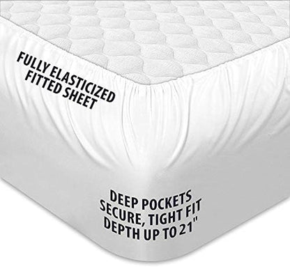 COONP Queen Mattress Topper, Cotton Extra Thick Pillow Top Mattress Pad