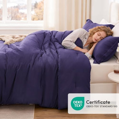 Love's cabin Purple Twin/Twin XL Comforter Set, 2-Piece Prewashed Bed Set
