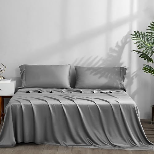 ACCURATEX Cooling Sheets Split Top King for Adjustable Bed,Grey