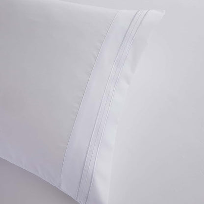 Clara Clark Queen Sheets, 6 Piece Set - Hotel Luxury Sheets for Queen Size Bed, Super Soft Bedding Set, White