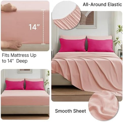 Anluoer Twin Comforter Set, 5 Piece Bed in a Bag Twin Bedding Sets