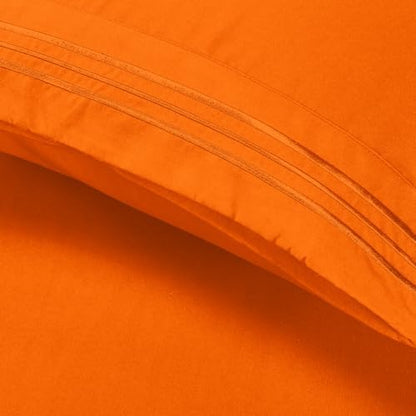 Elegant Comfort Luxury 4-Piece Bed Sheet Set - Luxury Bedding 1500 Premium Hotel Quality Microfiber, Wrinkle Resistant Cool & Breathable, Easy Elastic Fitted, Full, Persimmon