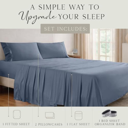 KARISSA MAE Luxury Bamboo Viscose Full Size Sheet Set