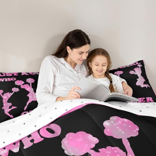 Feelyou Cheer Comforter Set Toddler Size for Kids Boys Girls 3Pcs