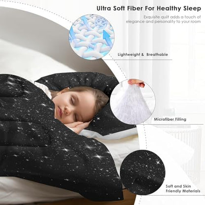 Pamnest King Comforter Set, 3 Pieces Space Star Bedding, All Season
