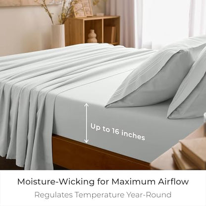 Mellanni Queen Sheets Set - 4 PC Iconic Collection Bedding