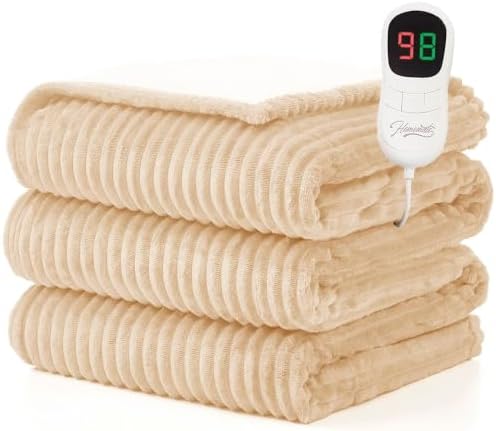 Homemate Electric Heated Heating Blanket Full Size 72"x84" Flannel Sherpa