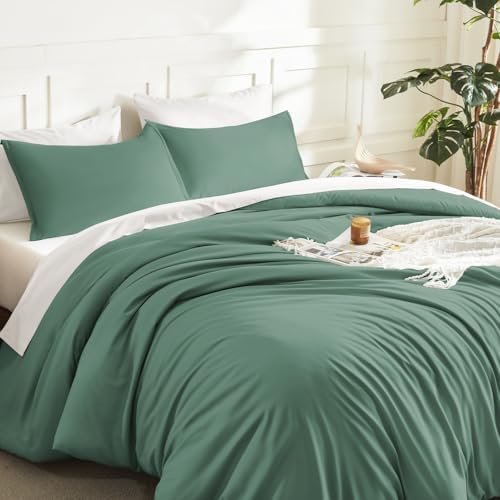 Litanika Haze Green Super King Comforter Set, 3 Pcs Lightweight Bedding Set