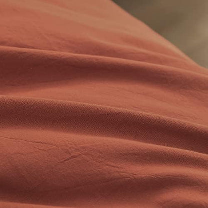 BESTOUCH Cotton Solid Duvet Cover Set Crimson Red California King