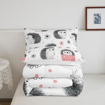 Feelyou Hedgehog Bedding Set King Size Bedding Set for Girls Teens