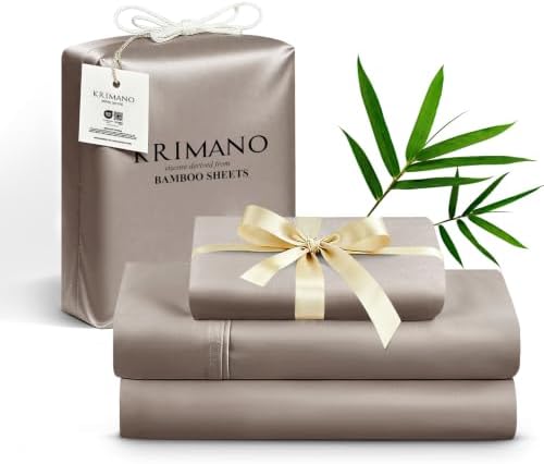 Bamboo Viscose Sheet Set Twin Size, Cooling Sheets Bed Set 3pcs