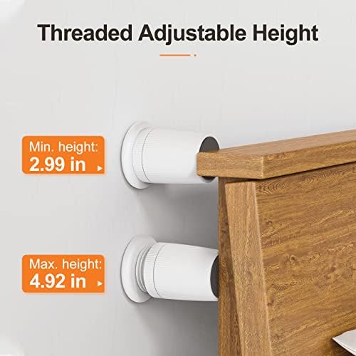 Stick on Headboard Stopper for Wall, Bed Frame Anti-Shake Tool-Black 2 Pcs