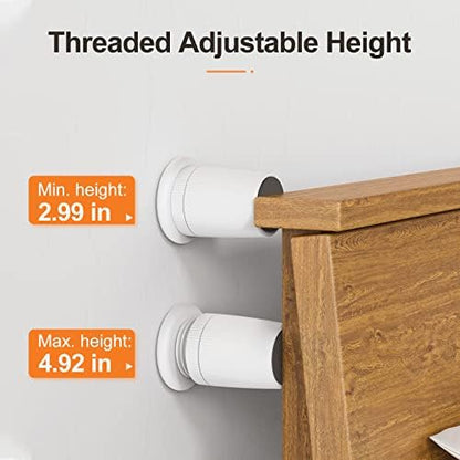 Stick on Headboard Stopper for Wall, Bed Frame Anti-Shake Tool-White 2 Pcs