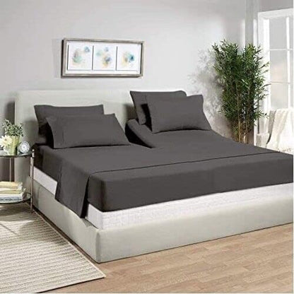Top Split Flex Head King Size Sheet Set - Egyptian Quality Ultra-Soft Bed Sheets - Double Brushed - Deep Pockets- Easy Fit - 4 Piece Set- Fade Resistant - Gold