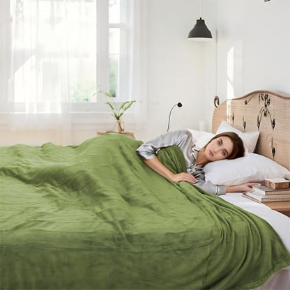 Electric Heated Blanket 84"x90" Queen Size, Green