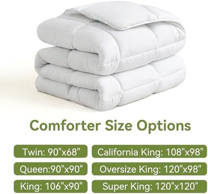L LOVSOUL Cali King Comforter Down Alternative Duvet Insert, 108x98IN