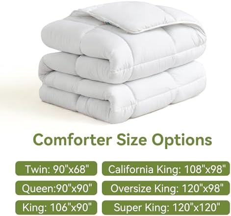 L LOVSOUL King Comforter Down Alternative Duvet Insert,106x90IN