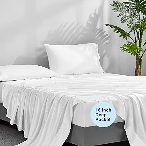 ACCURATEX Cooling Sheets for Hot Sleepers, King Size, White