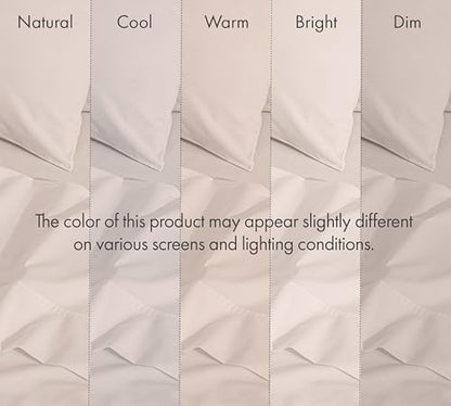 RUVANTI 100% Cotton Twin XL Sheets, Percale Weave Twin XL Set, Soft Beige