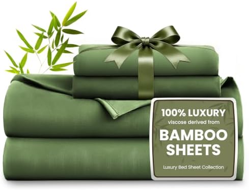 Love's cabin 100% Rayon Derived from Bamboo, King Size Sheet Set, 6 Pieces