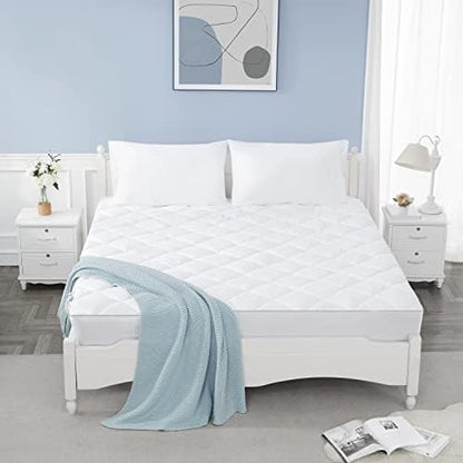 Sunflower Twin Mattress Pad for College Dorm, Cotton Mattress Cover, Thick
