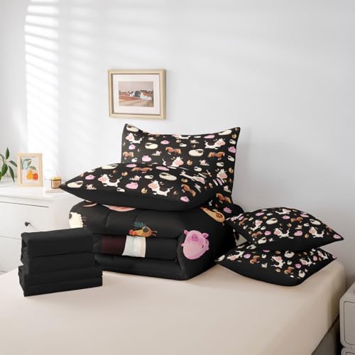 Feelyou Farm Animal 7 Piece Bedding Set Full Size for Boys Girls