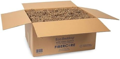 FiberCore Eco Bedding with Odor Control, 99% Dust Free Paper Bedding for Small Animals and Birds, 10 lb (Expands to 250 L).
