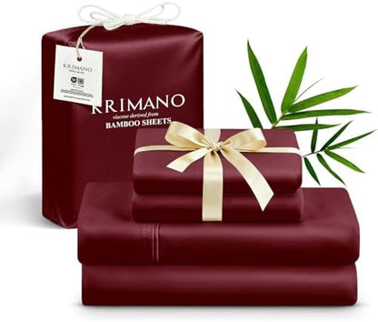Bamboo Viscose Sheet Set Full Size, Cooling Sheets Bed Set 4pcs
