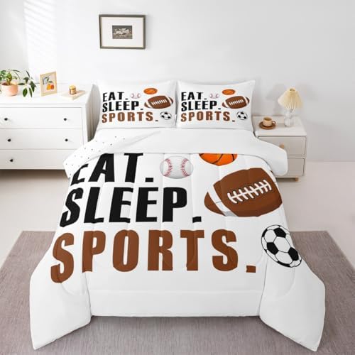 Feelyou Sports Comforter Set Queen Size for Kids Boys Girls