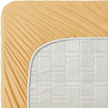 Clara Clark 4Piece California King Bed Sheets Set, Deep Pocket, Microfiber, Camel Gold
