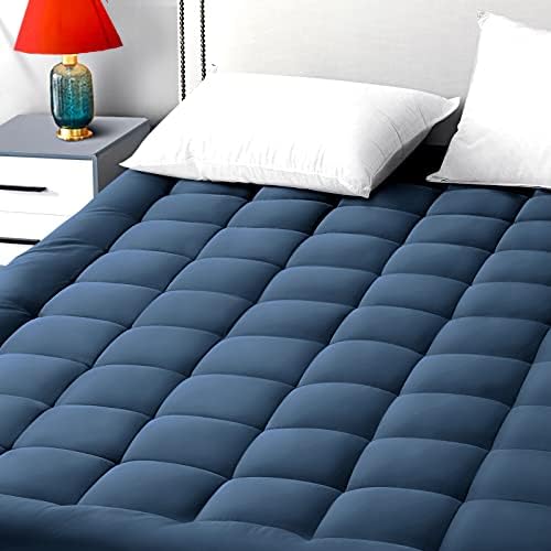 EASELAND Twin Size Mattress Pad Cotton Pillow Top Single Mattress Topper