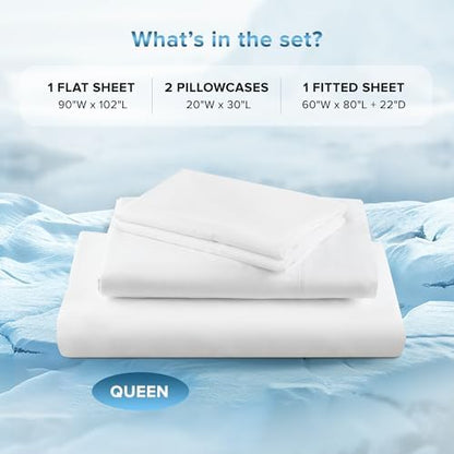 Comfort Spaces Coolmax Cooling Sheet Set, Queen Extra Deep Pocket 4 Piece