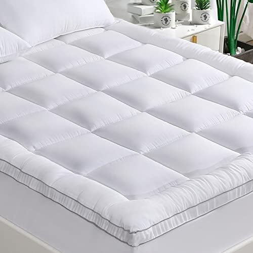 GRT King Pillowtop Mattress Topper, Rayon from Bamboo Mattress Cover Padded