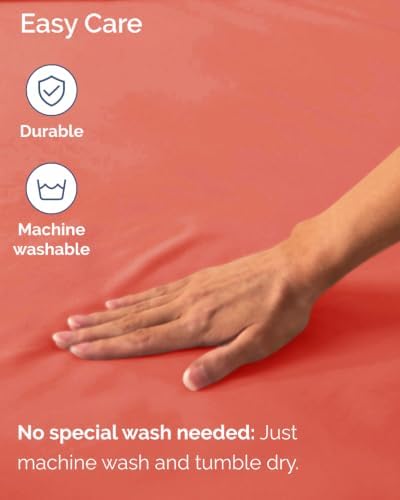 CGK Linens 2 Pack Extra Deep Twin XL Fitted Sheets - Coral