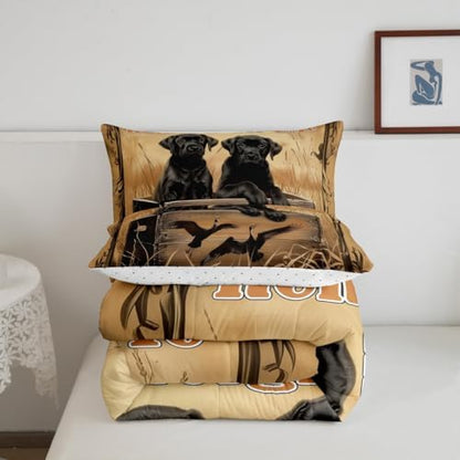 Feelyou Duck Hunting Comforter Set King for Kids Boys Girls Bedding Set