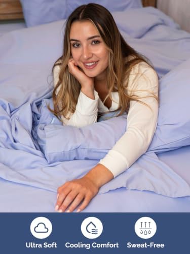 Extra Deep Pocket Twin Size Sheet Set - Breathable & Cooling - Lavender