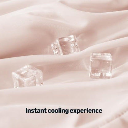 Amazon Basics Cooling Comforter, Temperature Regulating Blanket for Hot Sleepers, Summer & All Season Bedding, Lightweight, 90"x90", Queen, Pink