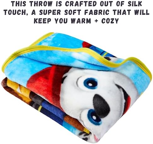 Franco Paw Patrol Kids Bedding Super Soft Silk Touch Throw, (Official Licensed Product), 40 in x 50 in (Pack of 12)