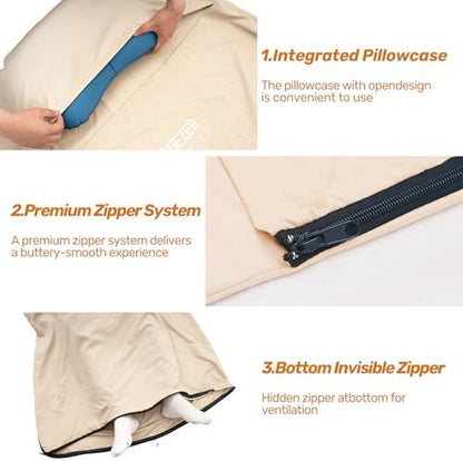 Ultralight Sleeping Bag Liner, Travel Sheet Adult Sleep Sack