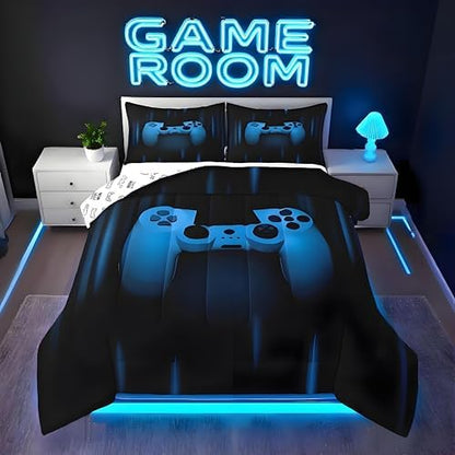 Feelyou Boys Gamer Comforter Set Twin Size for Boys Kids