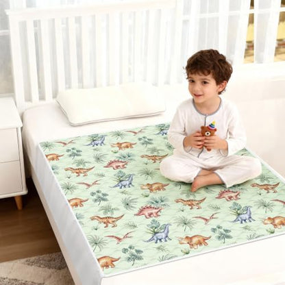 Potty Training Pee Pads for Kids & Toddlers Viscose from Bamboo 3 Pack, 100% Waterproof Absorbent Non-Slip Bed Wetting Pad for Twin Beds, Reusable Washable Sheet & Mattress Protector, 36x36