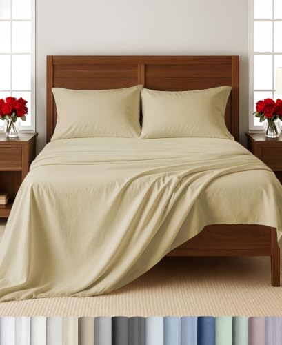 California Design Den Softest 100% Cotton Sateen Twin XL Sheets, 3 Pcs Set
