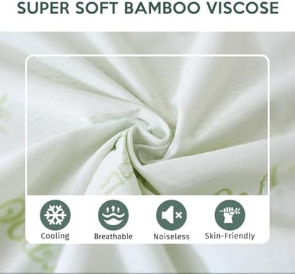 MUXHOMO California King Mattress Protector, 100% Waterproof Mattress Cover Cal King Size Bed, Cooling and Breathable Bed Pad Cover, Deep Pocket 8"-21"