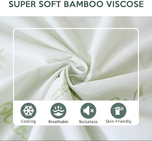 MUXHOMO Twin Mattress Protector Waterproof, Mattress Cover Twin Size Bed, Cooling and Breathable Bed Pad Cover, Deep Pocket 8"-21"