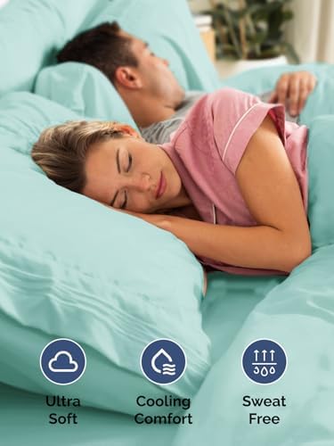 CGK Linens Extra Deep Split King Fitted Sheet Only - Spa Blue