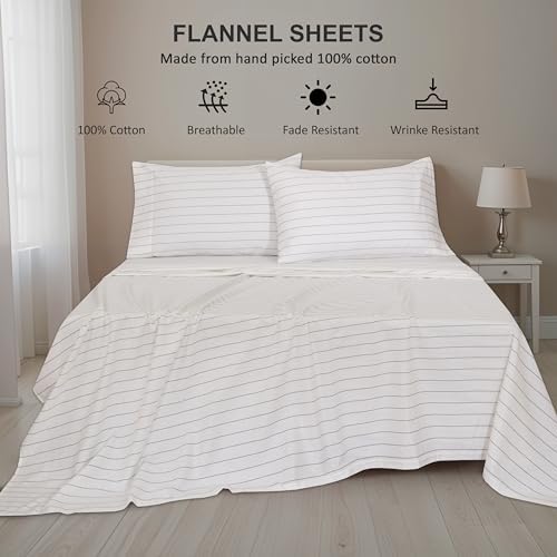 RUVANTI Flannel Sheets Full Size, Running Dots