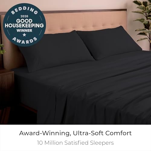 Mellanni Iconic 4-Piece, Ultra Soft Sheet Set (California King, Black)