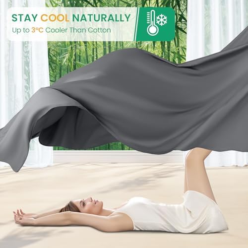 SONORO KATE 100% Viscose Derived from Bamboo_Sheets Queen Size,4PC