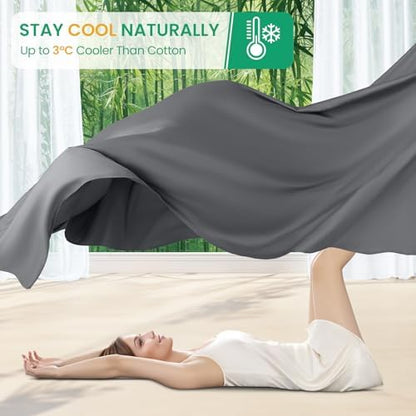 SONORO KATE 100% Viscose Derived from Bamboo_Sheets Queen Size,4PC