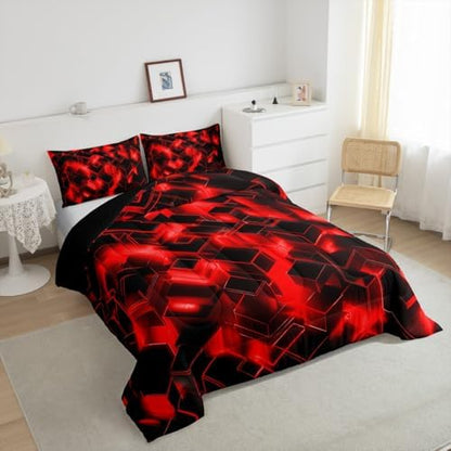 Feelyou Honeycomb Hexagonal Comforter Set Toddler Size Kids Boys Girls
